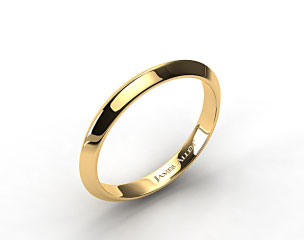 18k Yellow Gold 2.5mm Knife Edge Women's Wedding Band